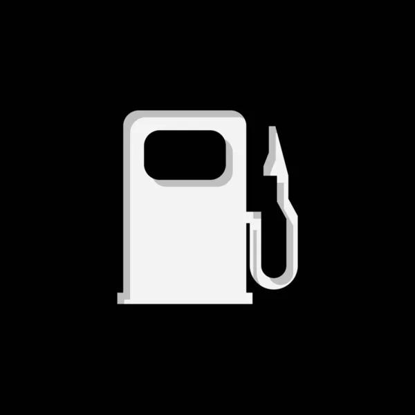 Illustrated Icon Isolated Background Petrol Pump Light — Stock Vector