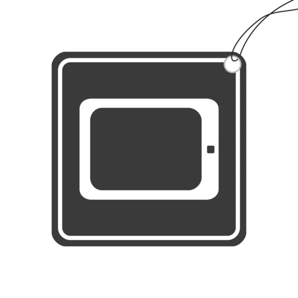 Eine Illustrierte Ikone Isoliert Auf Einem Hintergrund Tablet Computer — Stockvektor