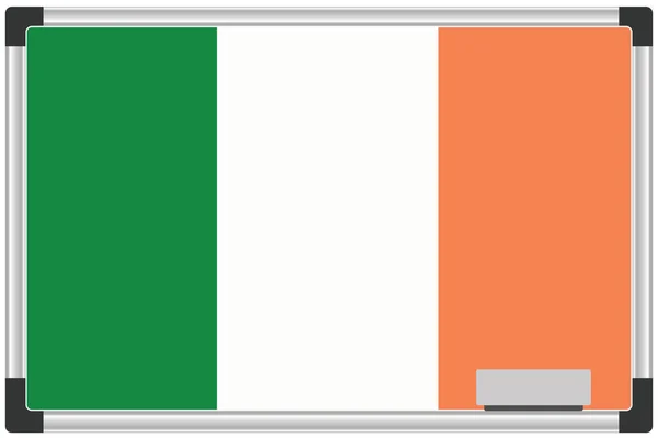Una Bandiera Illustrata Una Lavagna Bianca Paese Irlanda — Foto Stock