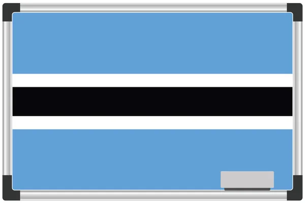 Uma Bandeira Ilustrada Quadro Branco Para País Botsuana — Fotografia de Stock