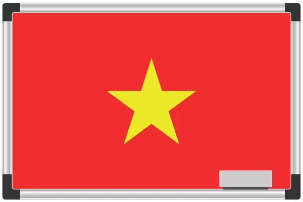 Una Bandiera Illustrata Una Lavagna Bianca Paese Del Vietnam — Foto Stock