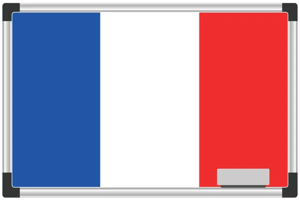 Иллюстрированный Флаг Белой Доске Франции — стоковое фото
