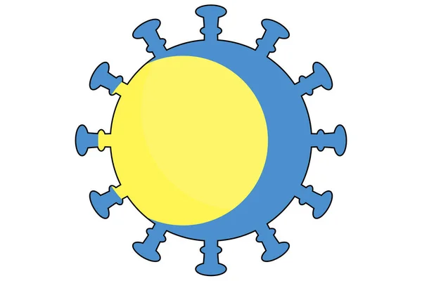 Ilustrowana Flaga Wirusa Dla Kraju Palau — Zdjęcie stockowe