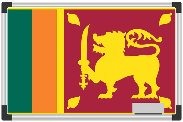 Ilustrovaná Vlajka Tabuli Pro Zemi Srí Lanka — Stock fotografie