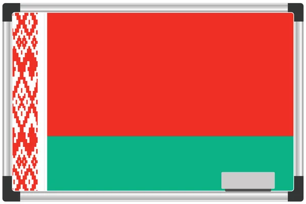Una Bandera Ilustrada Una Pizarra Blanca Para País Belarús —  Fotos de Stock