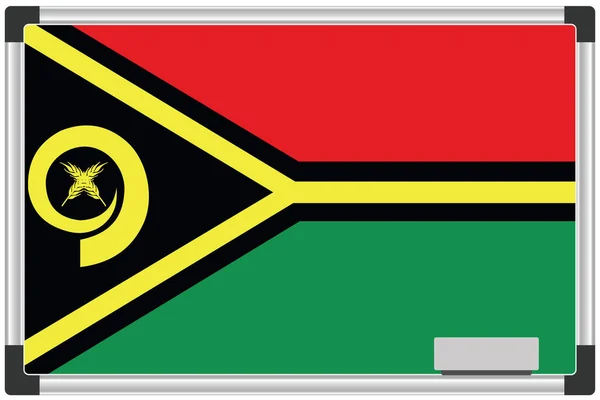 Een Geïllustreerde Vlag Een Whiteboard Voor Het Land Vanuatu — Stockfoto