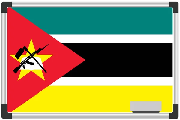 Una Bandera Ilustrada Una Pizarra Blanca Para País Mozambique — Foto de Stock