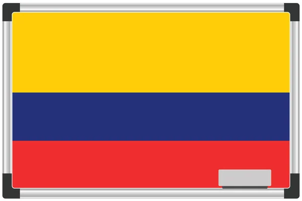 コロンビア国のためのホワイトボード上のイラスト入りフラグ — ストック写真