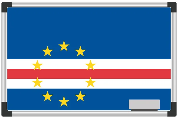 Иллюстрированный Флаг Доске Страны Кабо Верде — стоковое фото