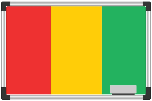 ギニア国のためのホワイトボード上のイラスト入りフラグ — ストック写真