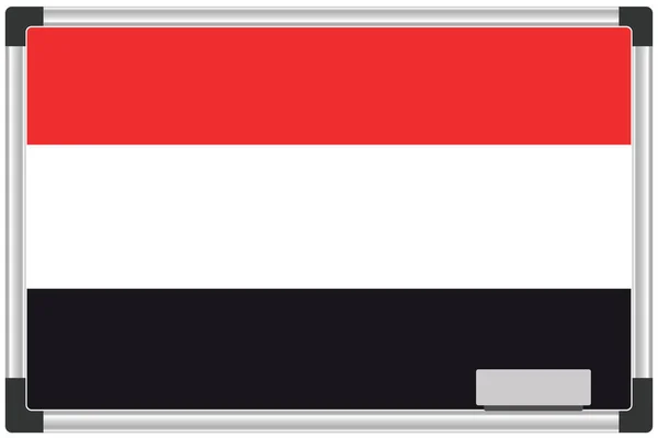 Illustrated Flag Whiteboard Country Yemen — Stock Photo, Image