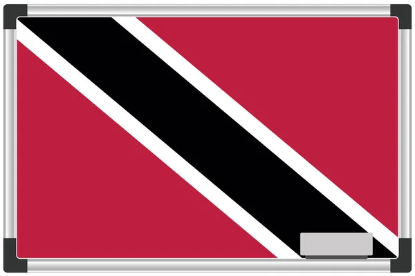Illustrated Flag Whiteboard Country Trinidad Tobago — Stockfoto