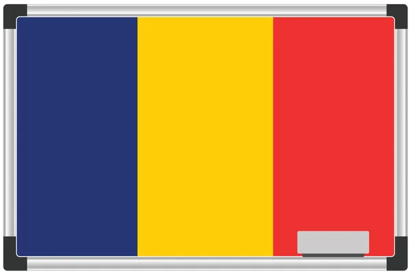 Illustrated Flag Whiteboard Country Romania — Stockfoto