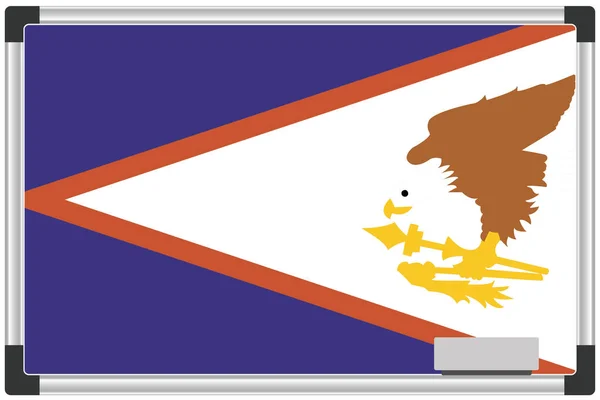 Εικονογραφημένη Σημαία Λευκό Πίνακα Για Χώρα Της Αμερικανικής Σαμόα — Φωτογραφία Αρχείου