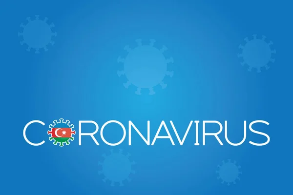Een Geïllustreerde Virusvlag Voor Azerbeidzjan — Stockfoto