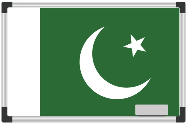 Una Bandera Ilustrada Una Pizarra Blanca Para País Pakistán —  Fotos de Stock