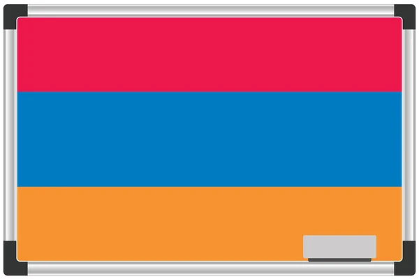 Una Bandera Ilustrada Una Pizarra Blanca Para País Armenia —  Fotos de Stock