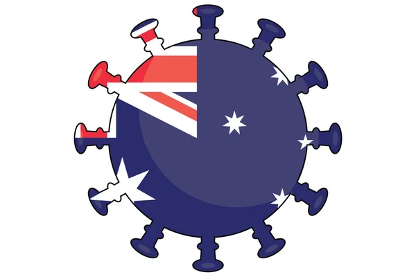 Una Bandera Virus Ilustrada Para País Australia — Foto de Stock