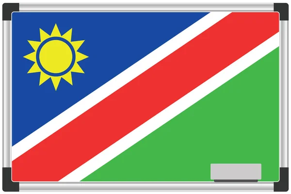 Drapeau Illustré Sur Tableau Blanc Pour Pays Namibie — Photo