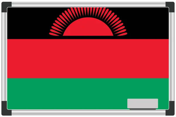 Illustrated Flag Whiteboard Country Malawi — Foto Stock