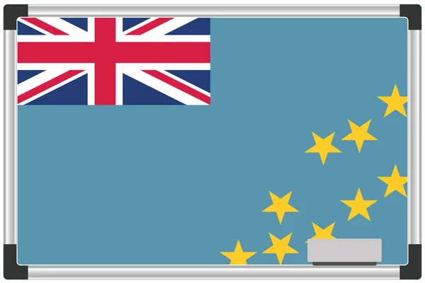 Een Geïllustreerde Vlag Een Whiteboard Voor Het Land Tavalu — Stockfoto