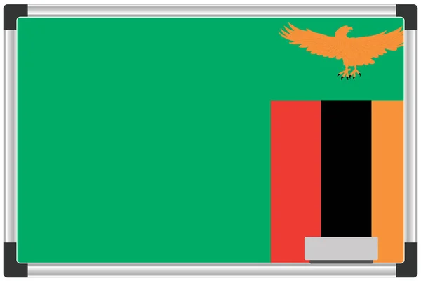 Ilustrovaná Vlajka Tabuli Pro Zambii — Stock fotografie