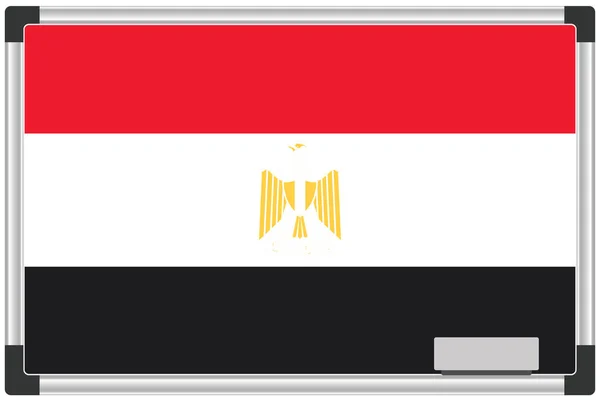 Een Geïllustreerde Vlag Een Whiteboard Voor Het Land Egypte — Stockfoto