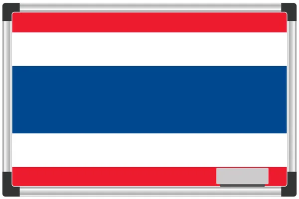 Drapeau Illustré Sur Tableau Blanc Pour Pays Thaïlande — Photo