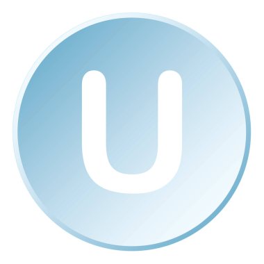 Bir Arkaplanda İzole Edilen Resimli Simge - U