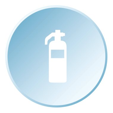 Arka planda izole edilmiş bir Resimli Simge - Güvenlik Yangın söndürücü