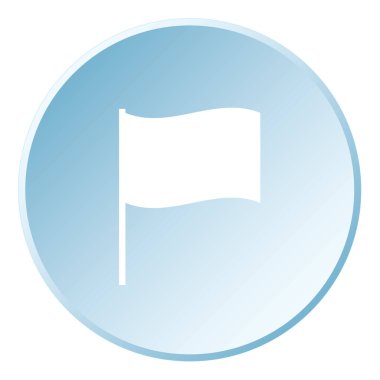 Bir Arkaplanda İzole Edilen Resimli Simge - Dalgalanan Bayrak