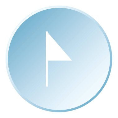 Arkaplanda İzole Edilmiş Resimli Bir Simge - Düşük Üçgen Bayrak