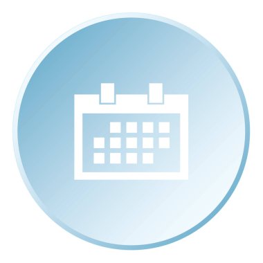 Arkaplanda İzole edilmiş Resimli Bir Simge - Kare Takvimi