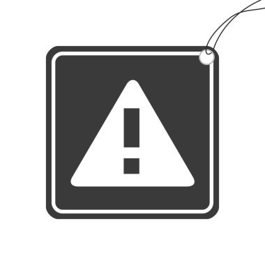 Arkaplanda izole edilmiş bir Resimli Simge - Üçgen Ünlemi