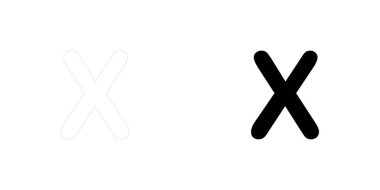 Bir Arkaplanda İzole Edilen Resimli Simge - X