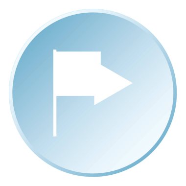 Arkaplanda izole edilmiş bir Resimli Simge - Üçgen Bayrak Dalgalanması