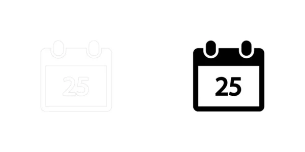 Icono Ilustrado Aislado Sobre Fondo Calendario Diario — Vector de stock