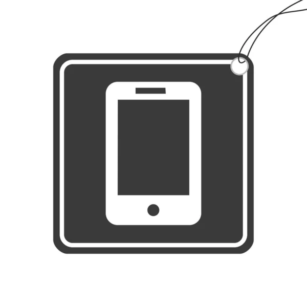 Een Geïllustreerd Pictogram Geïsoleerd Een Achtergrond Mobiel — Stockvector