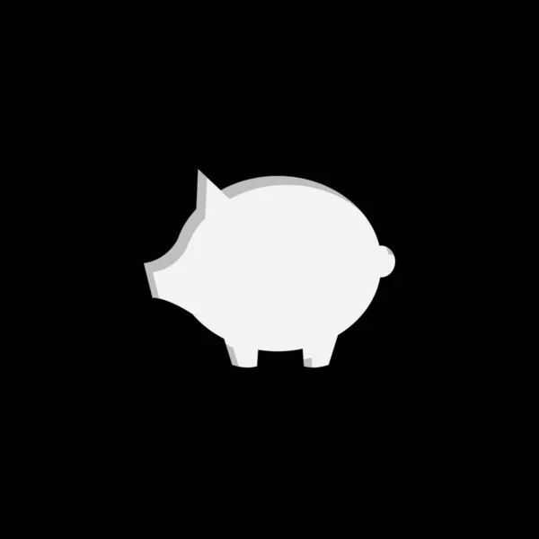 Ícone Ilustrado Isolado Fundo Piggy Bank — Vetor de Stock