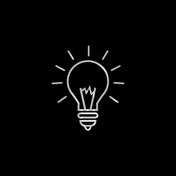 Une Icône Illustrée Isolée Sur Fond Ampoule Ronde — Image vectorielle