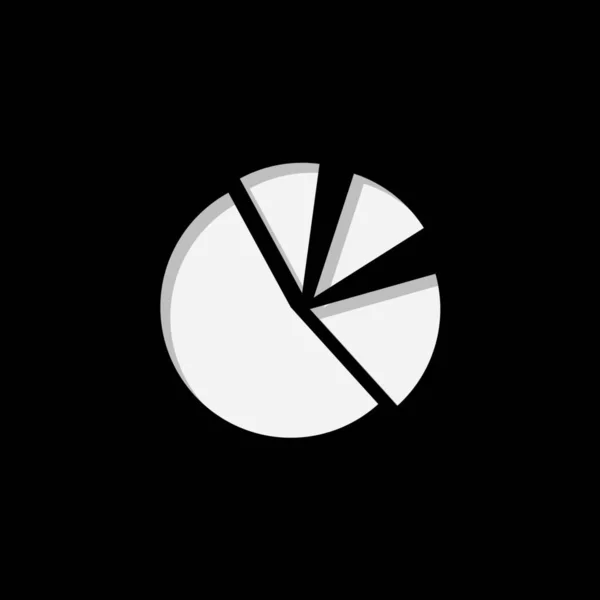 Icona Illustrata Isolata Uno Sfondo Grafico Torta — Vettoriale Stock