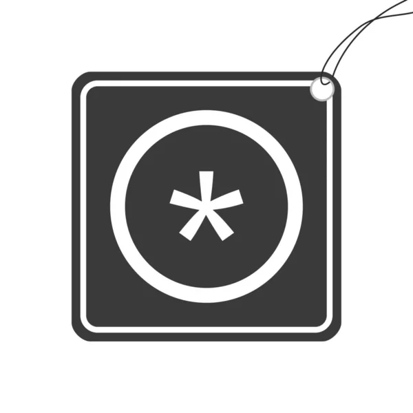 Een Geïllustreerd Pictogram Geïsoleerd Een Achtergrond Circle Asterisk Outline — Stockvector