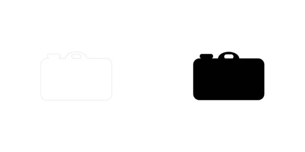 Illustrated Icon Isolated Background Point Shoot Camera — Stock Vector