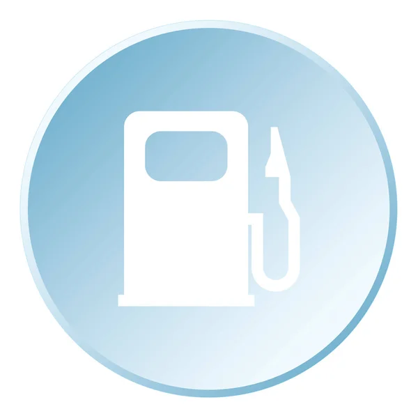 Bir Arkaplanda Zole Edilen Resimli Simge Benzin Pompası Işığı — Stok Vektör