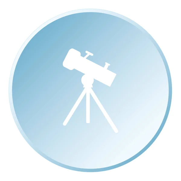 Ícone Ilustrado Isolado Fundo Telescópio —  Vetores de Stock