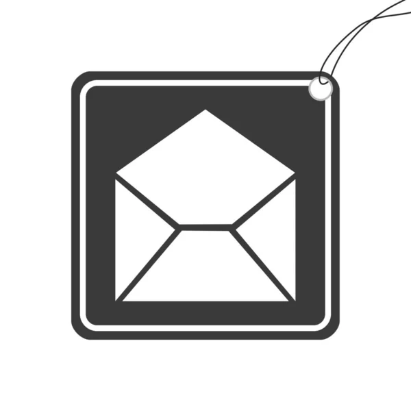 Een Geïllustreerd Pictogram Geïsoleerd Een Achtergrond Mail Lezen — Stockvector