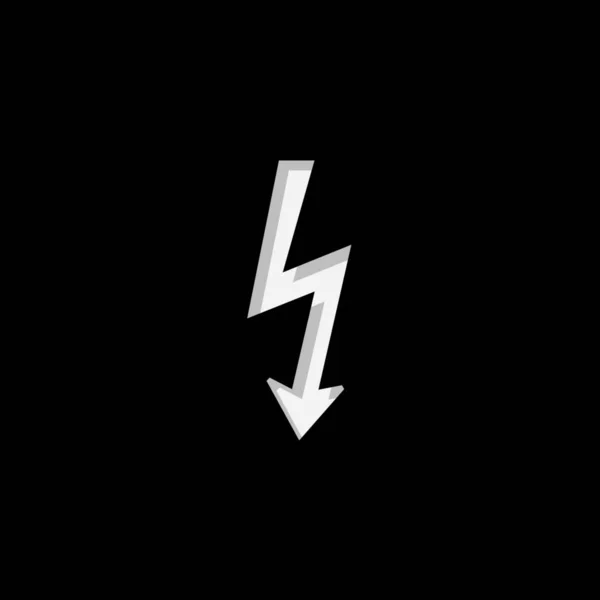 Illustrated Icon Isolated Background Lightning — Stock Vector