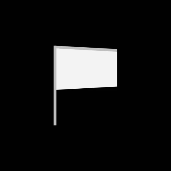 Ілюстрована Ікона Ізольована Тлі Нижній Дуговий Прапор — стоковий вектор