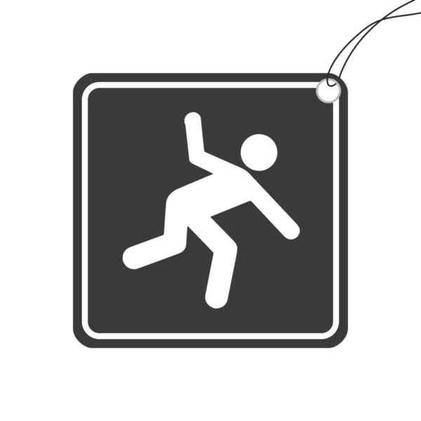 Egy Illusztrált Ikon Elszigetelt Háttérben Man Falling — Stock Vector