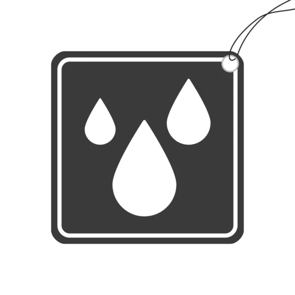 Icono Ilustrado Aislado Sobre Fondo Gotas Lluvia — Vector de stock